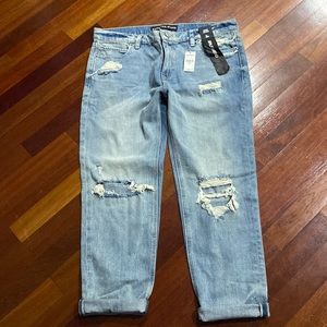 Express Rigid Denim Girlfriend Jeans